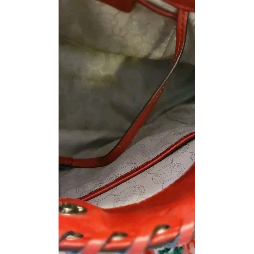 MICHAEL KORS Hamilton Large Leather Tote Dark Red LINER DIRTY, NO‎ RIPS.
